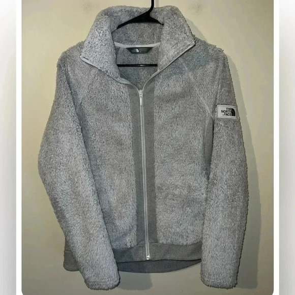 The North Face Furry Fleece Full Zip Jacket Gray Women’s Small - Picture 1 of 3